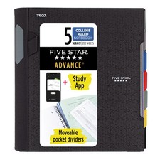 Five Star Advance Spiral Notebook Study App, 5 Subject, College Ruled Paper...
