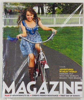 Miley Cyrus interview photographs SEALED THE TIMES MAGAZINE 11 OCTOBER 2008 RARE