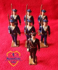 J.S.F. lead FRENCH MARCHING MARINER SOLDIERS SET 1950 Jouet Standard Francais