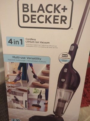 Black +Decker 4 In 1 Cordless Lithium Ion Vacuum Cleaner
