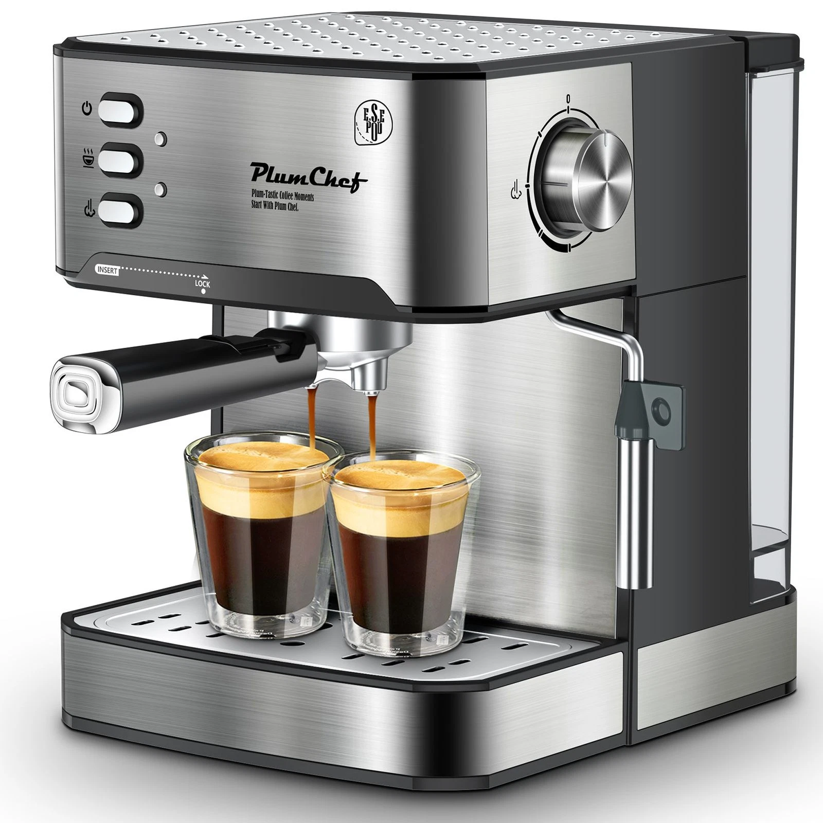 PlumChef Espresso Machine 20 Bar Professional Compact Homehold Coffee Espresso M
