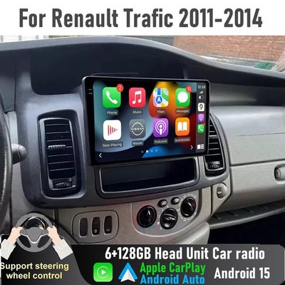 10'' Apple CarPlay Auto 6+128GB Head Unit Car radio For Renault Trafic 2011-2014