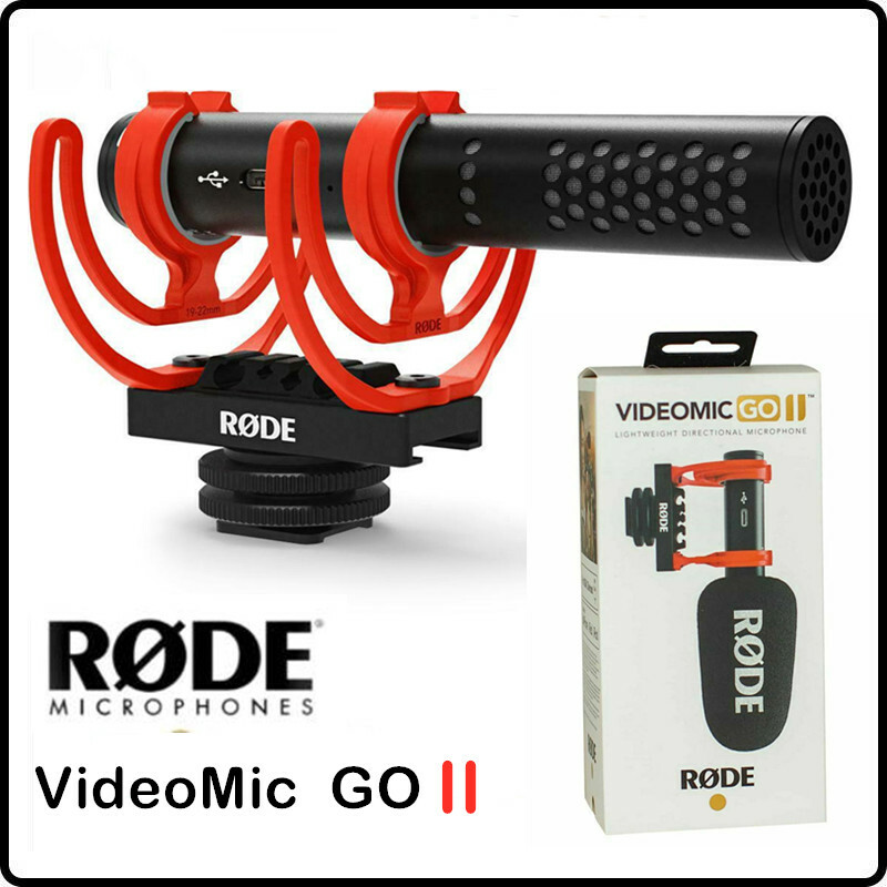Rode VideoMic GO II Ultracompact Analog/USB Camera - Black/Red for