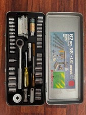Champion 62 Pc. 38 14 Drive Combination Socket Set Tool Kit In Case