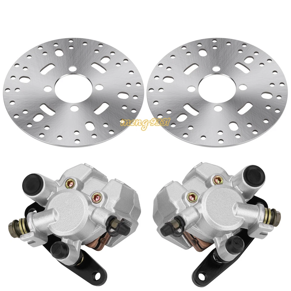 Front Brake Calipers W/Pads & Disc Rotors for Yamaha Big Bear 350 400 YFM350/400 - Изображение 3 из 4
