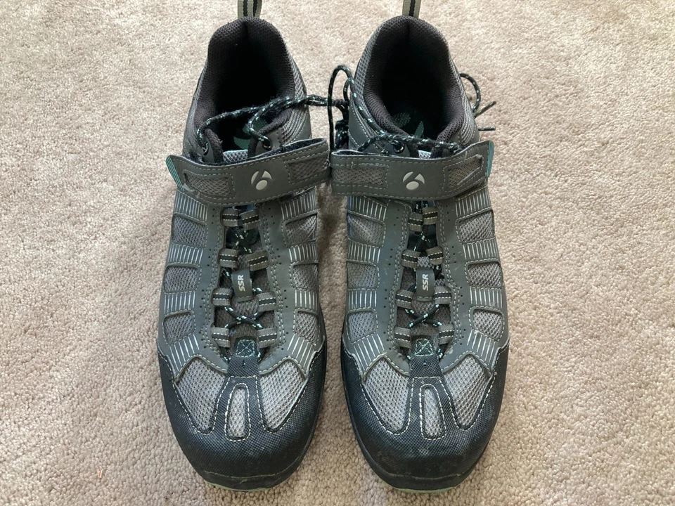 Bontrager Womens Shoes Size 11.5 Multisport Shimano 2 bolt Gray Mountain Cycling - Image 2 of 4