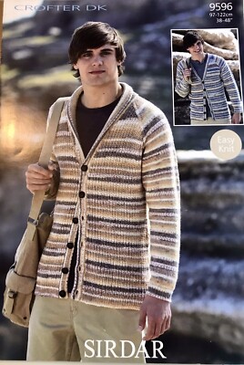 Sirdar Crofter Strickanleitung: Herren Strickjacke, DK, 38-48'' 97-122cm 9596