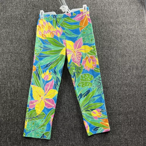 Ralph Lauren Womens Pants Size 8 Floral Bright Tropical Stretch Capri Cropped