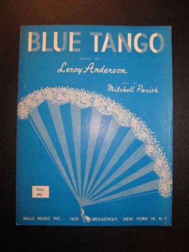 Blue Tango Vintage Sheet Music 1952 Mills Music Leroy Anderson Mitchell Parish O - Picture 1 of 2