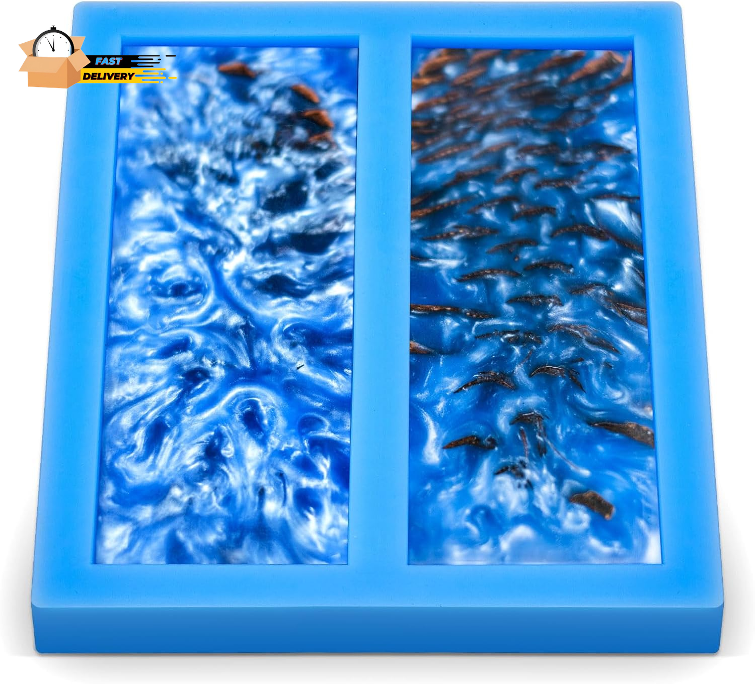 Double Cavity Silicone Knife Scale Mold Casting Resin Knife Mold for Bottle Sto