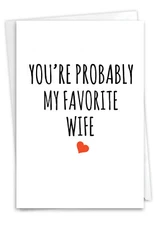 1 Funny Anniversary Greeting Card (Husband, Wife) w/Envelope Couple - NobleWorks