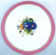 Antique Brownfield Porcelain Dessert Compote, Tazza, Morning Glory, Cake plate