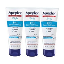 3 Pack Aquaphor Baby Healing Ointment - Diaper Rash: 3.5 Oz Each. EXP 3/2026