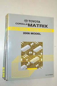 2006 Toyota Corolla Matrix Electrical Wiring Diagram | eBay