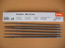 GENUINE STIHL ROUND FILE 13/64, 3/8", 5.2mm - 56057725206 (PACK OF 6)