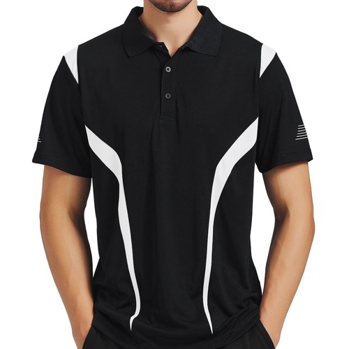 ACTIVE Mens Contrast Polo Shirt SPORTS WORK CLUB GYM TEAM TRADIES UNIFORM - Picture 13 of 68