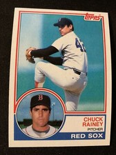 1983 Topps Baseball Card #56 Chuck Rainey Boston Red Sox Ex Gum Stain Free Ship!