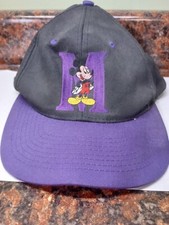 Vintage Mickey Mouse Disney Baseball Cap. Purple & Black