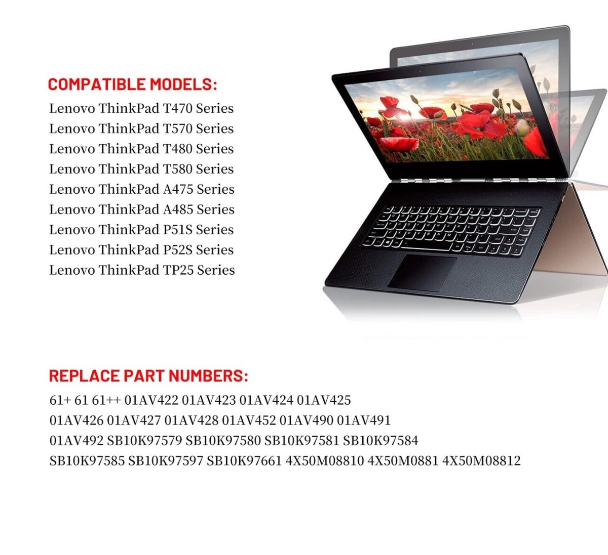 01AV425 01AV423 Laptop Batterie Pour Lenovo ThinkPad A485