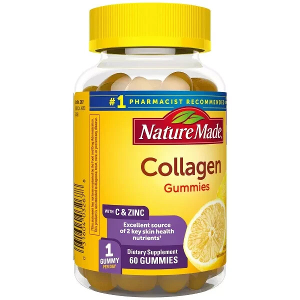 Nature Made Hydrolyzed Collagen Supplement Gummies with Vitamin C