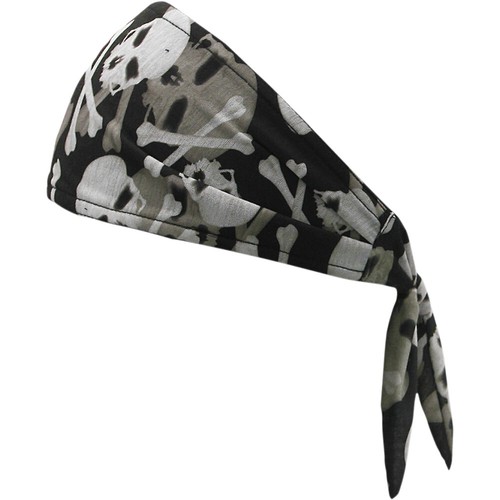 Schampa & Dirt Skins Old School Bandana (Skull and Crossbones - Black / Blue)