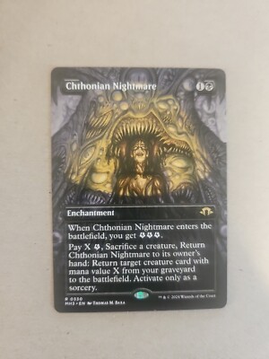 1x Modern Horizons 3 Chthonian Nightmare Fullart NM/M Magic The Gathering Mtg