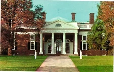 Vintage Postcard Monticello Charlottesville Virginia VA Front Exterior  c1960