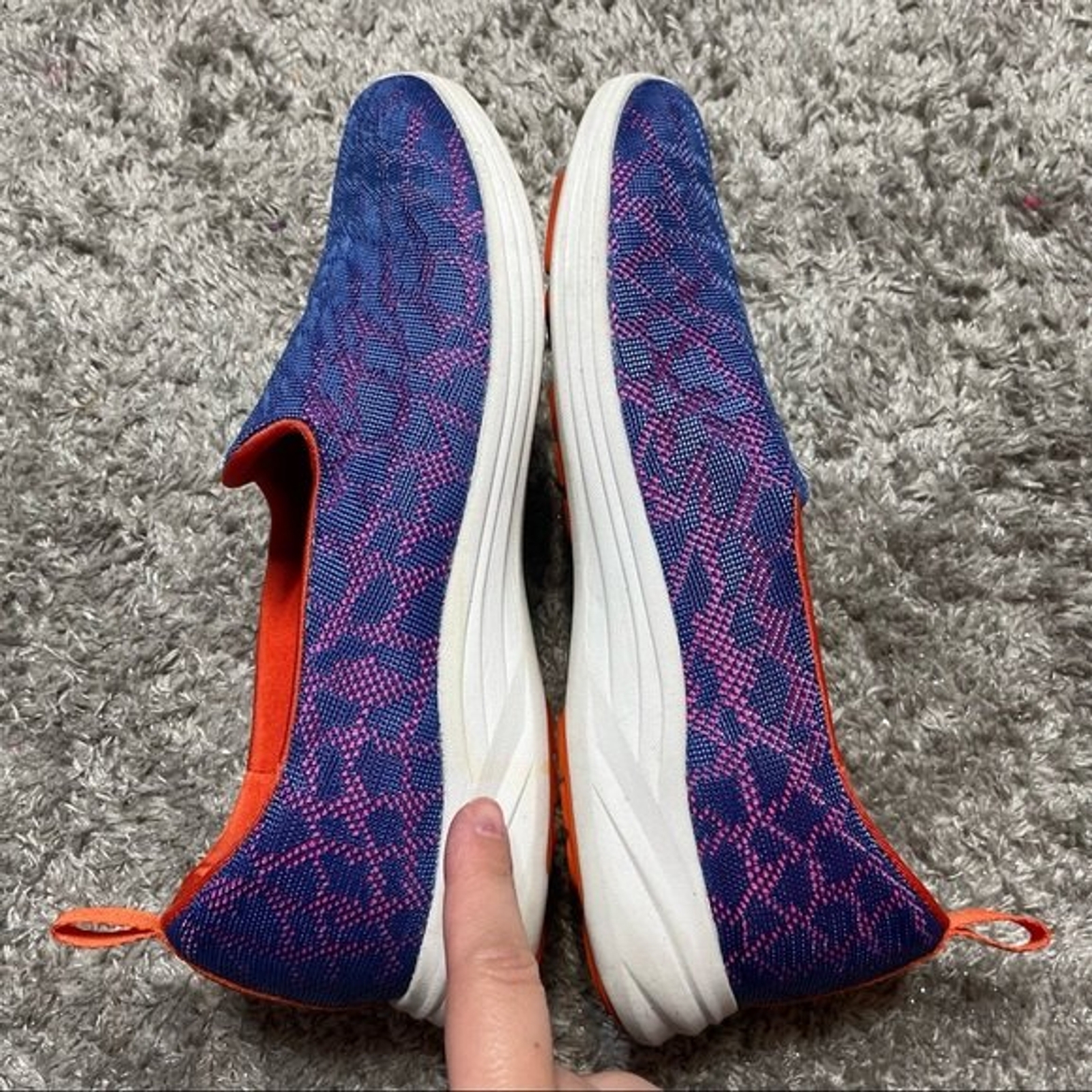 Vionic agile Hydra active slip on shoes sz 9 purple orange animal print sneaker image 4