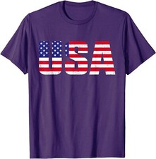 USA Patriotic American Flag Retro 4th Of July Gifts Unisex T-Shirt