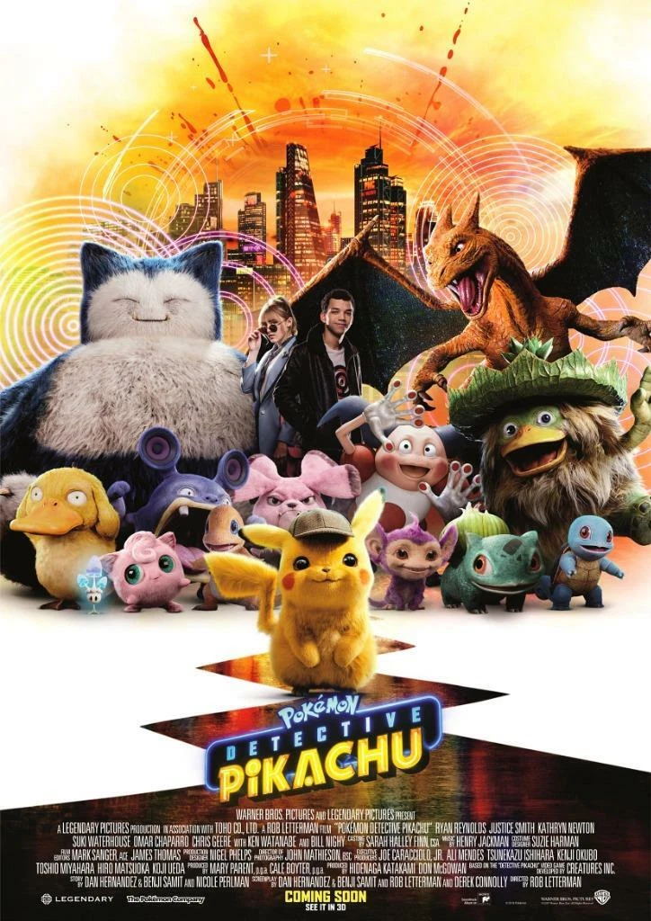 Pokemon Detective Pikachu 2019 Movie Poster A5 A4 A3 A2 A1