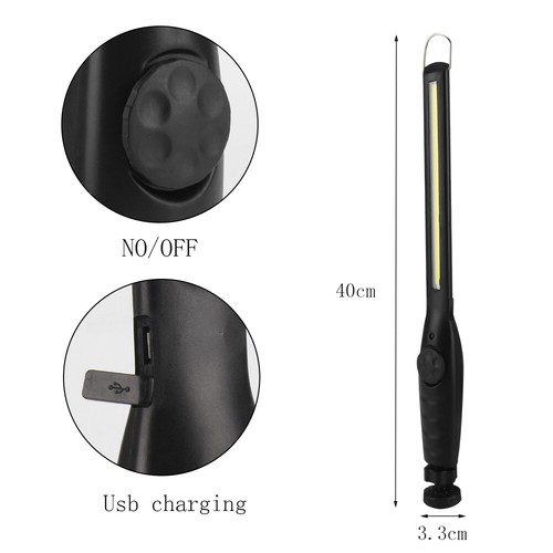 2X COB LED KFZ Arbeitsleuchte Akku Magnet Werkstattlampe Handlampe Stablampe USB - Bild 13 von 13