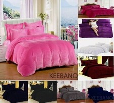 5 Pc Velvet Duvet Cover Set / Bedding set Xmas Home Decor Gift Luxurious Hotel