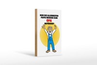 Holzschild Spruch 12X18Cm Papis Werden Zum Opa BeföRdert Deko Schild