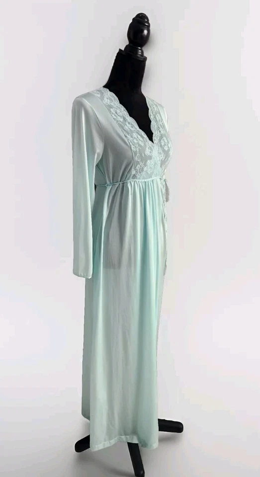 Bata envolvente de encaje de nailon ligera Gilead 3996 vintage de los años 60 talla pequeña Foto 3 de 4