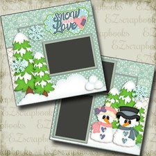 Snow Much Love - 2 Premade Scrapbook Pages - EZ Layout 3762