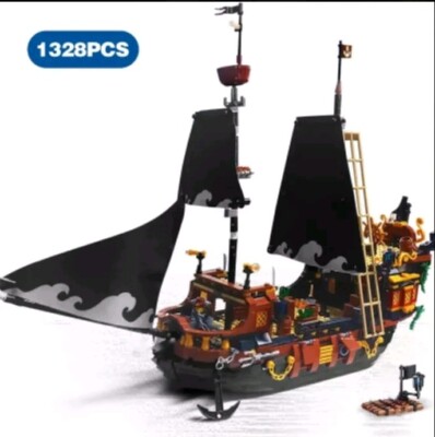 Pirate Ship Model Building Blocks Bricks Construction KIT 1328 pcs 