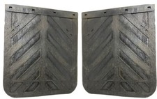 Denco Chevron 24" x 24" Heavy Duty Rubber Semi-Truck Mud Flaps - Pair