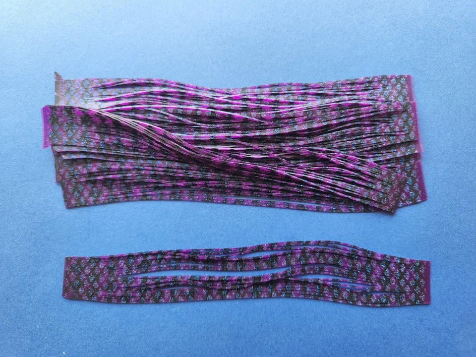 DW LURES 10 silicone Skirt Tab Purple Fish Scale T261 Lure Spinnerbait material Bass Fly