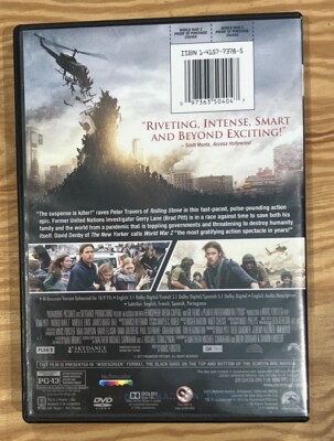 World War Z - DVD Brad Pitt,Mireille Enos,Daniella Kertesz - VG