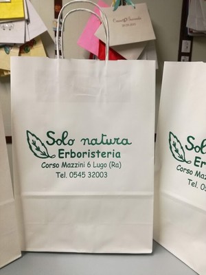 Sacchetti con logo personalizzato FOGGIA ANDRIA pz 300 18+8x25, NASTRO  OMAGGIO | eBay
