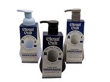 Cleancult Glass Soap Dispenser 3-Pack | Foaming + Regular + Dish Soap