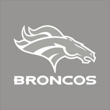 Denver Broncos 9 NFL Team Logo 1 Color Vinyl Decal Sticker Car Window Wall