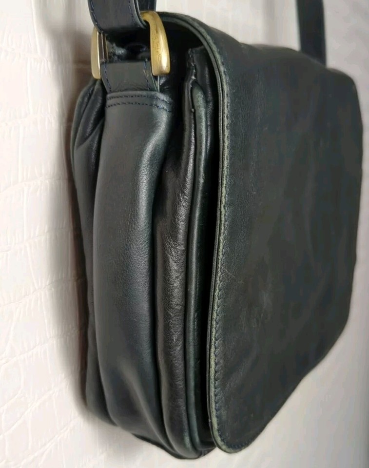 Ladies Jobis Leather Sling Shoulder Handbag Bag Black eBay