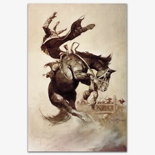 Vintage Print 65- Bucking Broncho