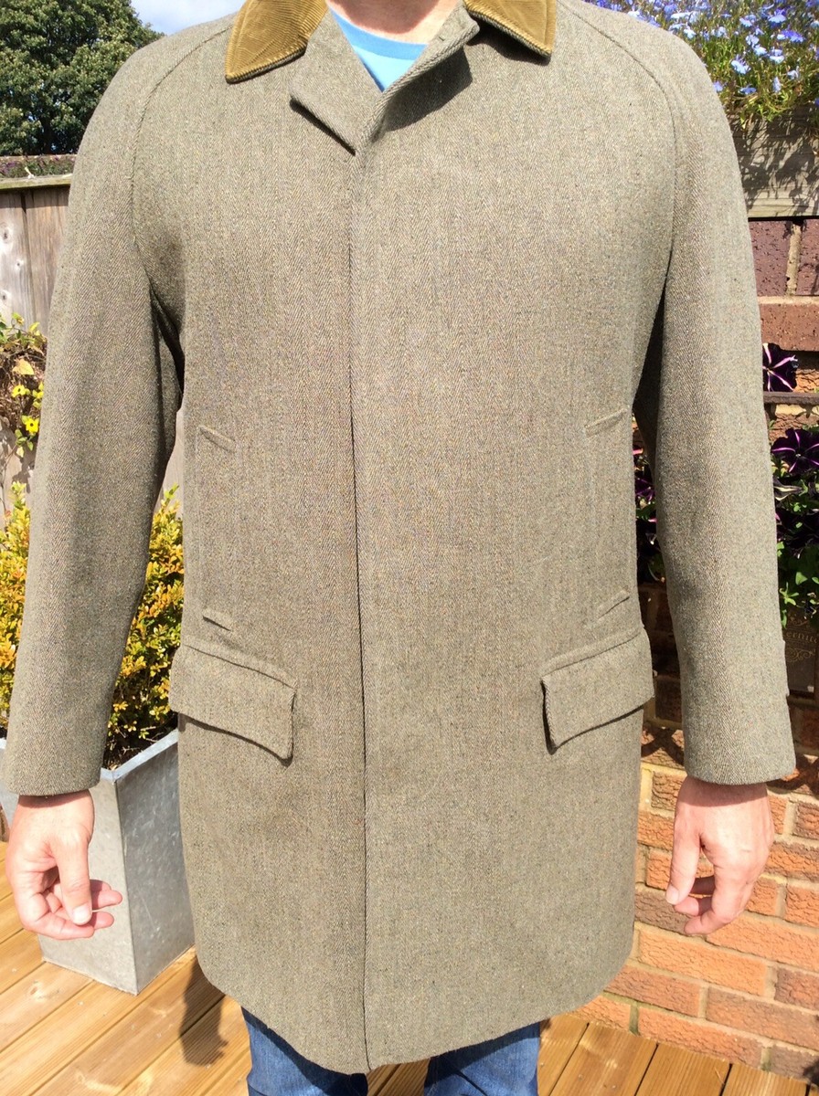 80s90sグレンフェルGrenfell Derby tweed coat Vintage Grenfell Herringbone Derby Tweed Coat Size 44/54 XL
