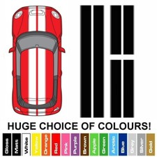 MINI, COOPER & S Bonnet + Roof + Boot Vinyl Stripes - Full Car Kit Racing Decals