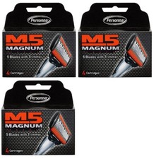 Personna M5 Magnum 5 Refill Razor Blade Cartridges, 12 Ct Eyebrow Trimmer