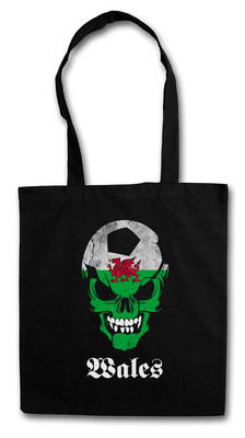 CLASSIC WALES FOOTBALL SOCCER SKULL SHOPPER SHOPPING BAG - Fußball Fan Hooligan