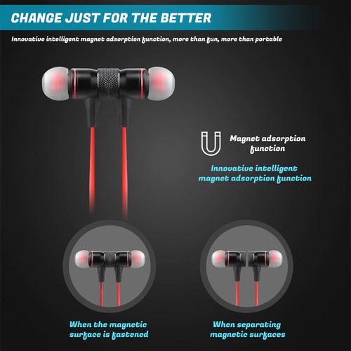 Écouteurs étanches Bluetooth 5.0 stéréo sport casque sans fil dans l'oreille - Photo 6 sur 14