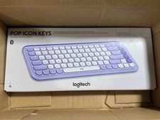 Logitech POP ICON Keys Wireless Bluetooth Keyboard – Lilac and Off-White New